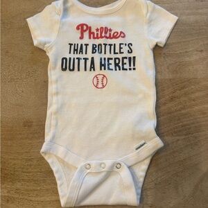 Gerber Phillies White and Red Baby Bodysuit